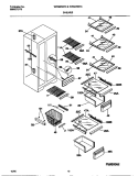 SHELVES Diagram and Parts List for WRS22WRCW1  Frigidaire Refrigerator