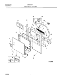 FRNT PNL, DOOR Diagram and Parts List for GEF331AS1  Gibson Dryer