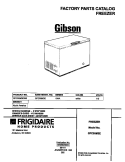 COVER Diagram and Parts List for GFC05M3EW3  Gibson Freezer
