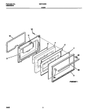 DOOR Diagram and Parts List for MEF342BBWC  Frigidaire Range