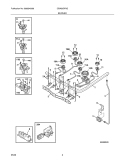 BURNER Diagram and Parts List for CEW30DF6GWD  Electrolux Range