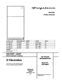 COVER Diagram and Parts List for FRT18B4AT4  Frigidaire Refrigerator