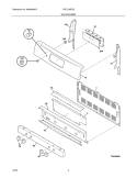 BACKGUARD Diagram and Parts List for FGFL79DCB  Frigidaire Range