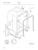 TUB Diagram and Parts List for FGBD2432KF1  Frigidaire Dishwasher