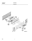 BACKGUARD Diagram and Parts List for PLEF489CCB  Frigidaire Range