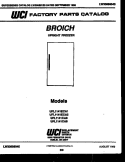 COVER Diagram and Parts List for UFL1141ECA2  Frigidaire Freezer