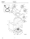 CABINET / TOP Diagram and Parts List for MWS445RFS1  Frigidaire Washer