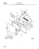 FRNT PNL, DOOR Diagram and Parts List for FER111AS1  Frigidaire Dryer