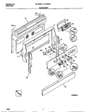 BACKGUARD Diagram and Parts List for TEF355BXDA  Tappan Range