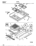 TOP / DRAWER Diagram and Parts List for TGF332BCWC  Tappan Range