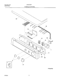 CONTROLS / TOP PANEL Diagram and Parts List for LFD301EW1  Frigidaire Dryer