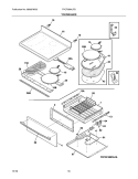 TOP/DRAWER Diagram and Parts List for FPCF3091LFB  Frigidaire Range