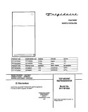 COVER Diagram and Parts List for FRT18FS5AW4  Frigidaire Refrigerator