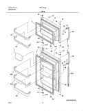 DOOR Diagram and Parts List for GRT18C6AW0  Gibson Refrigerator