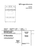 COVER Diagram and Parts List for FEF365ASD  Frigidaire Range
