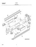 BACKGUARD Diagram and Parts List for FED367AQF  Frigidaire Range