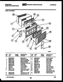 CABINET PARTS Diagram and Parts List for AR14ME5L1  Frigidaire Air Conditioner