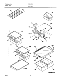 SHELVES Diagram and Parts List for FRT21LR7AQ6  Frigidaire Refrigerator