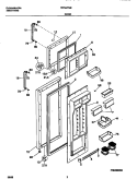 DOORS Diagram and Parts List for FRT22TSEK2  Frigidaire Refrigerator