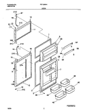 DOORS Diagram and Parts List for FRT18NNHD0  Frigidaire Refrigerator