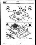 COOKTOP AND BROILER DRAWER PARTS Diagram and Parts List for GF420RXW3  Frigidaire Range
