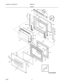 DOOR Diagram and Parts List for FEB27S5DBF  Frigidaire Wall Oven