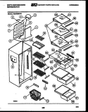 SHELVES AND SUPPORTS Diagram and Parts List for RS249MCD1  Frigidaire Refrigerator