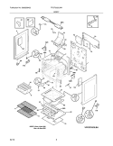 BODY Diagram and Parts List for FFGF3023LMA  Frigidaire Range