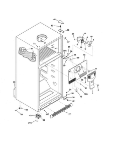 Cabinet Diagram and Parts List for FRT21G2NW6  Frigidaire Refrigerator