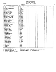 Cabinet Page 2 Diagram and Parts List for 43157A  Frigidaire Freezer