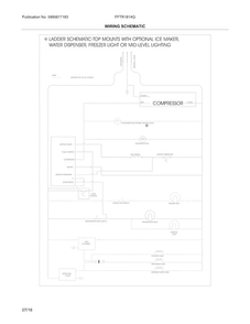 Wiring Schematic Diagram and Parts List for FFTR1814QW4A  Frigidaire Refrigerator