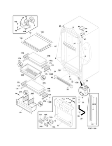Cabinet Diagram and Parts List for FGRU19F6QFB  Frigidaire Refrigerator