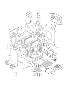 Body Diagram and Parts List for FPEF4085KFD  Frigidaire Range