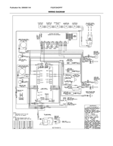 Wiring Diagram Diagram and Parts List for FGGF304DPFF  Frigidaire Range
