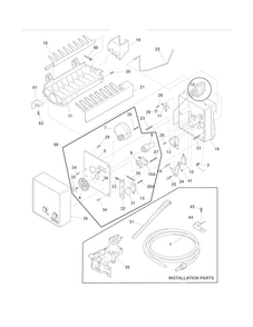 Ice Maker Diagram and Parts List for LGUI2149LP2  Frigidaire Refrigerator