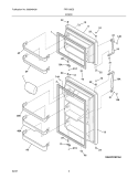 DOORS Diagram and Parts List for FRT1S6ESB6  Frigidaire Refrigerator