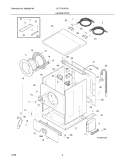 CABINET/TOP Diagram and Parts List for GLTF1570FS2  Frigidaire Washer