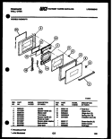 DOOR PARTS Diagram and Parts List for RG94BFB0  Frigidaire Wall Oven