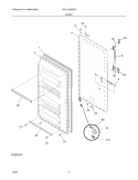 DOOR Diagram and Parts List for LFFU1424DW2  Frigidaire Freezer