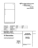COVER Diagram and Parts List for FRT18G5AW4  Frigidaire Refrigerator