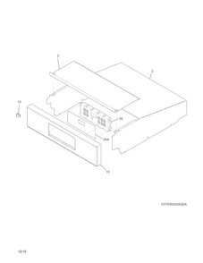Control Panel Diagram and Parts List for FFEW2425QSA  Frigidaire Wall Oven