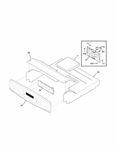 Control Panel Diagram and Parts List for 79048733901  Kenmore Wall Oven
