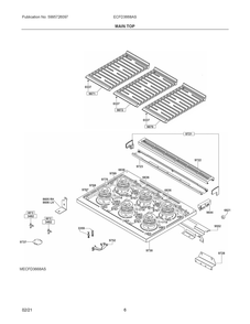 Part Location Diagram of 5304527770 Frigidaire GRATE