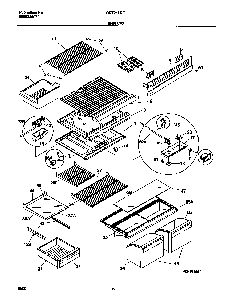 Shelves Diagram and Parts List for GRT21LRGD2  Gibson Refrigerator
