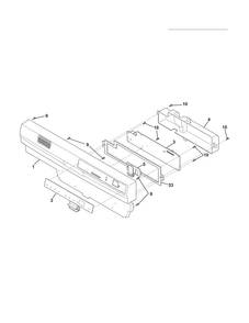 Control Panel Diagram and Parts List for FGBD2432KB1A  Frigidaire Dishwasher