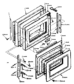 Door Parts Diagram and Parts List for 5648788690  Kenmore Microwave