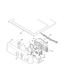 Controls/top Panel Diagram and Parts List for EIGD50LIW0  Electrolux Dryer