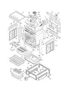 Body Diagram and Parts List for 79042523310  Kenmore Range