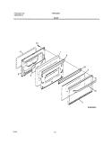 DOOR Diagram and Parts List for FGF334BGWJ  Frigidaire Range