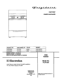 COVER Diagram and Parts List for FLF316AQA  Frigidaire Range